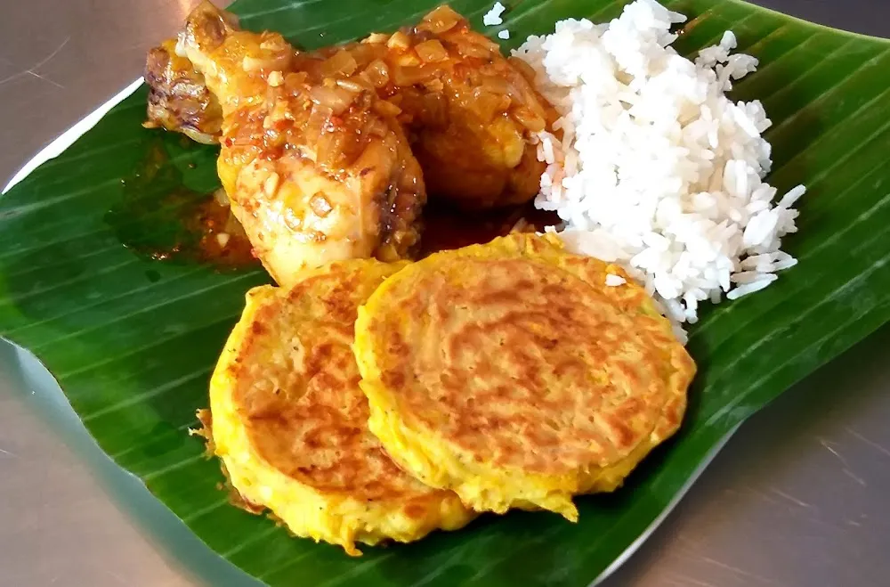 Poulet A la Créole Galette de Pattate Douce Et Riz Basmati